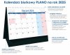 Kalendarz 2025 PLANO stojący na twardej podstawce
